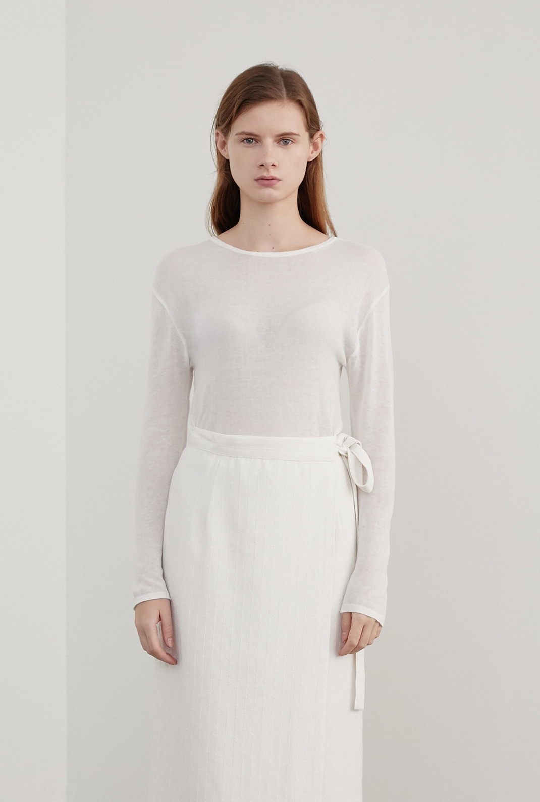 A SEE-THROUGH KNIT_IVORY