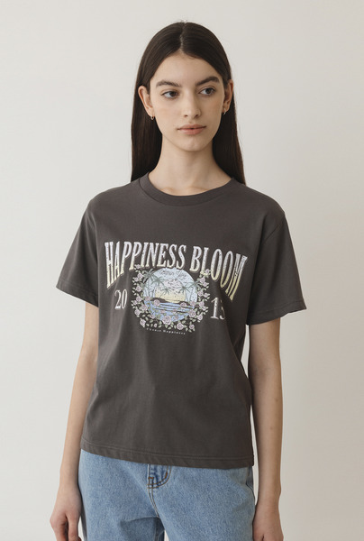 A HAPPINESS BLOOM T_CHARCOAL