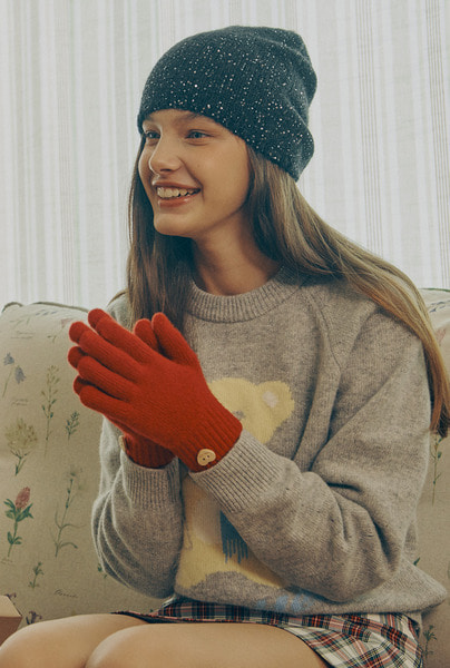 A WOODEN HEART WOOL GLOVES [5colors]